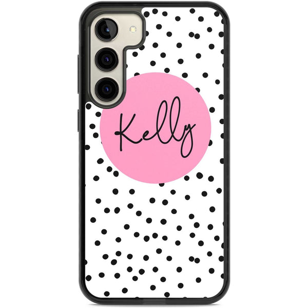 Personalised Pink Circle & Dots
