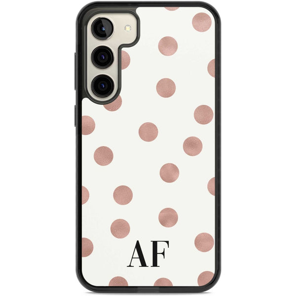 Personalised Rose Gold Dots & Initials