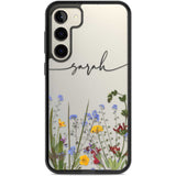 Personalised Wildflower Floral Custom Phone Case Samsung S22 Plus / Black Impact Case,Samsung S23 Plus / Black Impact Case Blanc Space