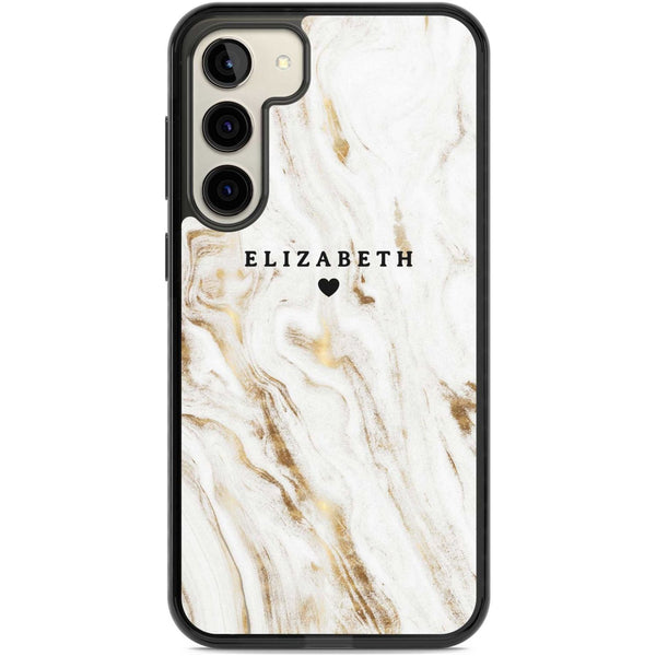 Personalised White Gilded Marble