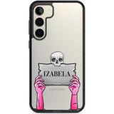 Personalised Grave Plaque Custom Phone Case Samsung S22 Plus / Black Impact Case,Samsung S23 Plus / Black Impact Case Blanc Space