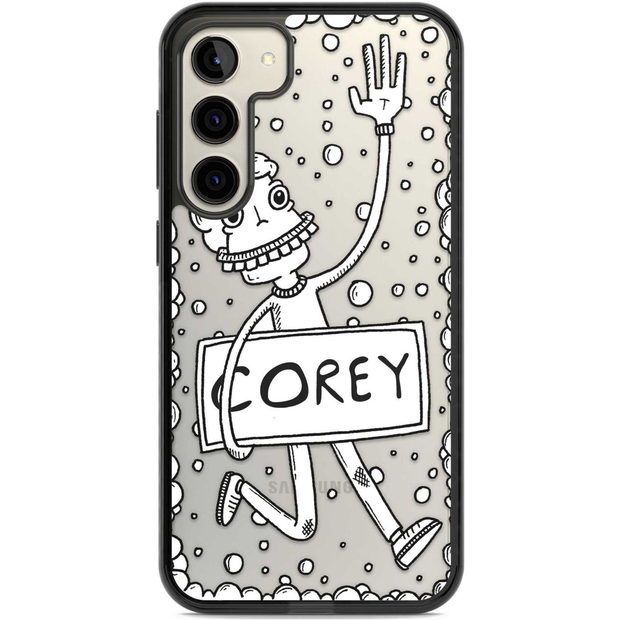 Personalised Banner Boy Custom Phone Case Samsung S22 Plus / Black Impact Case,Samsung S23 Plus / Black Impact Case Blanc Space