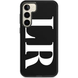 Personalised White & Black Letters Custom Phone Case Samsung S22 Plus / Black Impact Case,Samsung S23 Plus / Black Impact Case Blanc Space