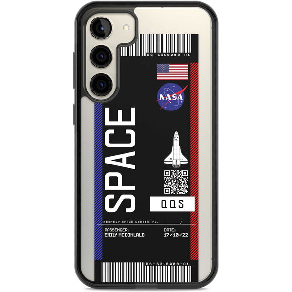 Personalised Nasa Boarding Pass (Dark)