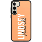 Personalised Bold Name: Peach Custom Phone Case Samsung S22 Plus / Black Impact Case,Samsung S23 Plus / Black Impact Case Blanc Space