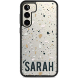 Personalised Terrazzo - Blue, Pink, Brown Custom Phone Case Samsung S22 Plus / Black Impact Case,Samsung S23 Plus / Black Impact Case Blanc Space