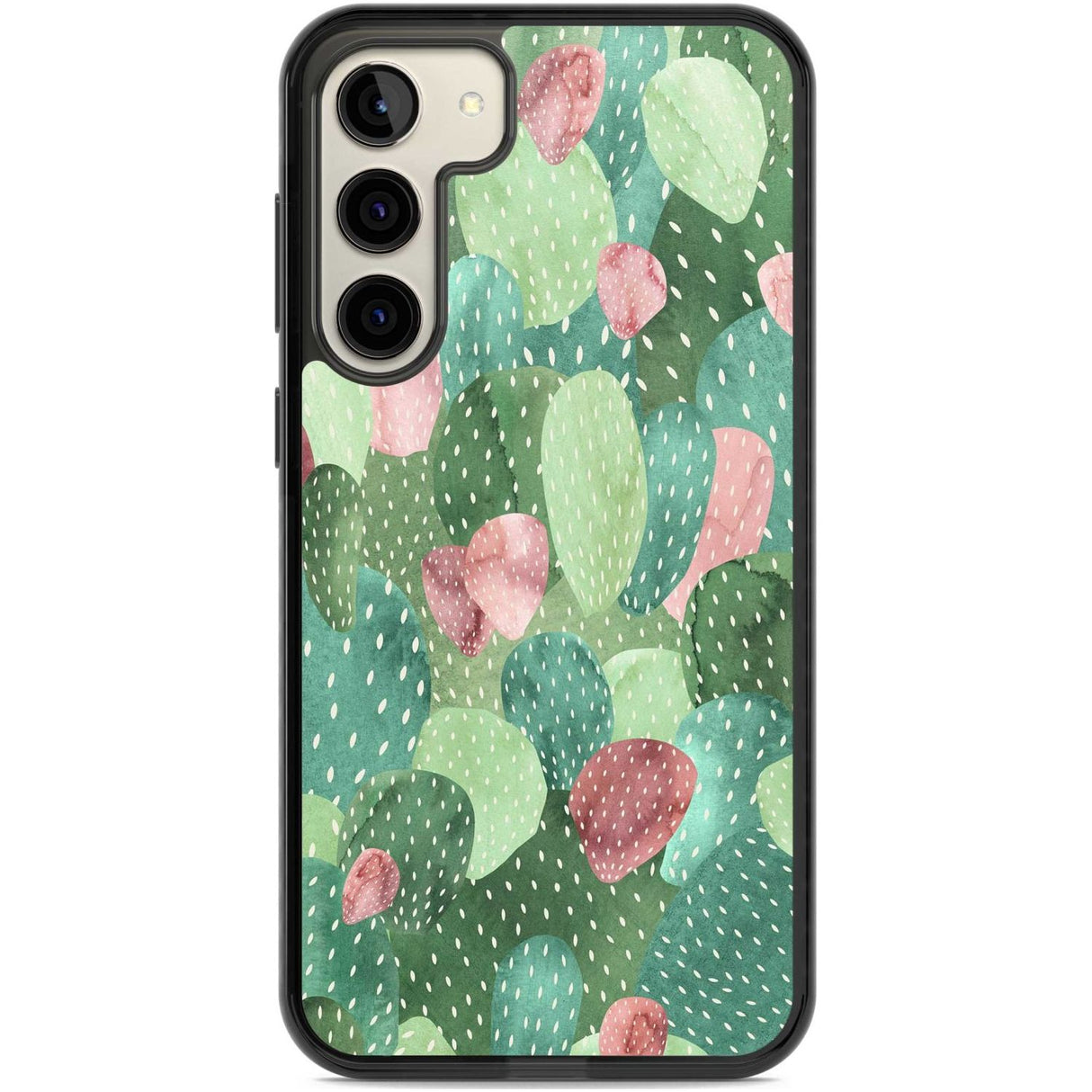 Colourful Cactus Mix Design Phone Case Samsung S22 Plus / Black Impact Case,Samsung S23 Plus / Black Impact Case Blanc Space