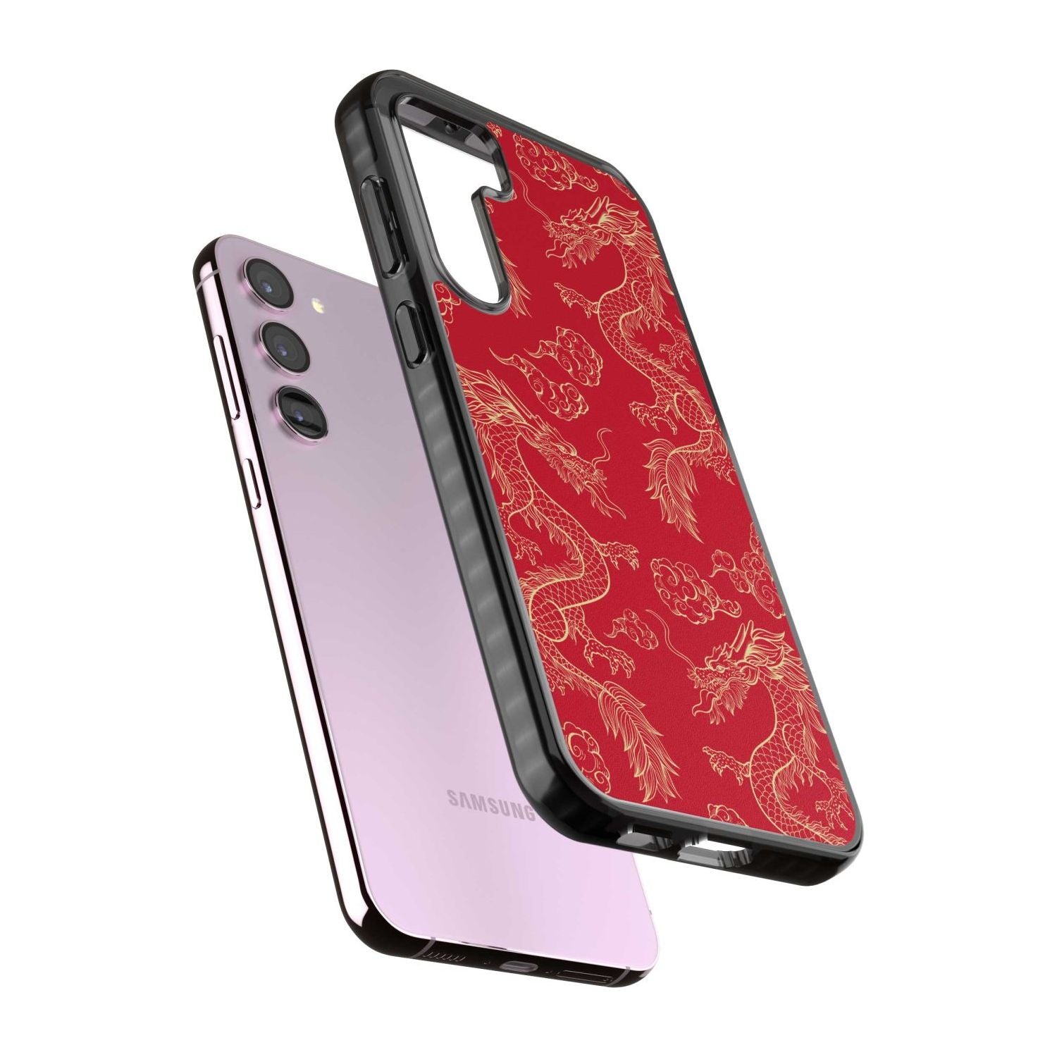 Red And Gold Dragon Pattern