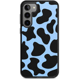 Blue and Black Cow Print Phone Case Samsung S22 Plus / Black Impact Case,Samsung S23 Plus / Black Impact Case Blanc Space