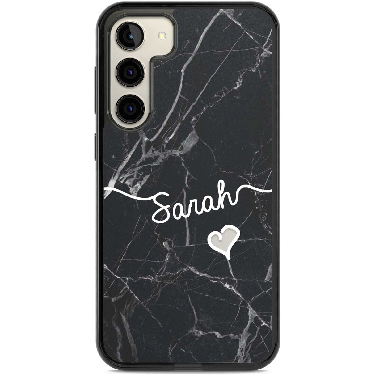 Black Marble Custom Phone Case Samsung S23 Plus / Black Impact Case,Samsung S22 Plus / Black Impact Case Blanc Space