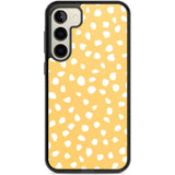 White on Yellow Dalmatian Polka Dot Spots