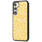 White on Yellow Dalmatian Polka Dot Spots