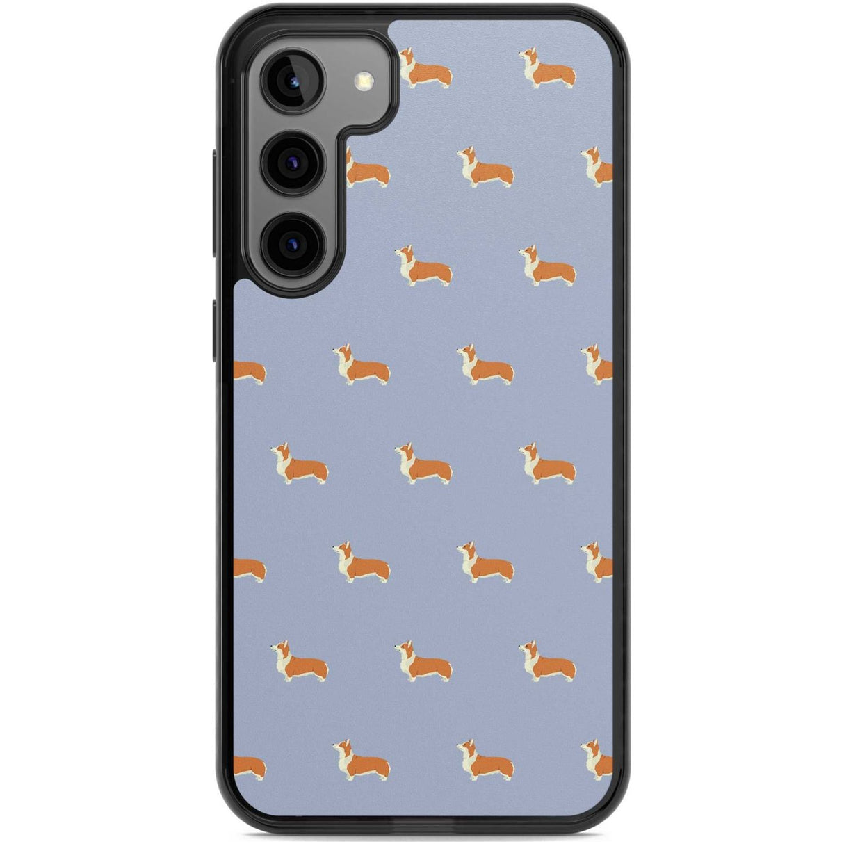 Pembroke Welsh Corgi Dog Pattern Phone Case Samsung S22 Plus / Black Impact Case,Samsung S23 Plus / Black Impact Case Blanc Space