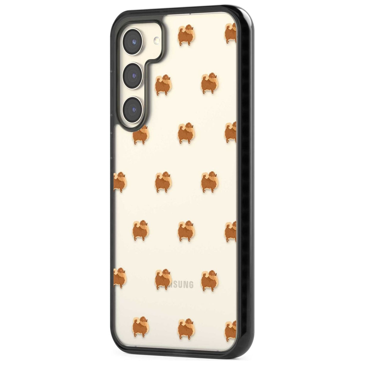 Pomeranian Dog Pattern Clear