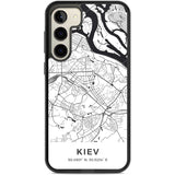 Map of Kiev, Ukraine Phone Case Samsung S22 Plus / Black Impact Case,Samsung S23 Plus / Black Impact Case Blanc Space