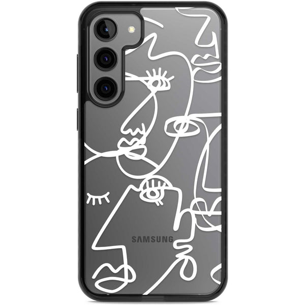 Abstract Line Art White Clear