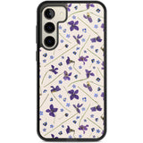 Violet Floral Pattern Design - Cream