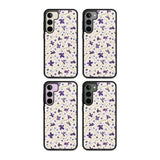 Violet Floral Pattern Design - Cream