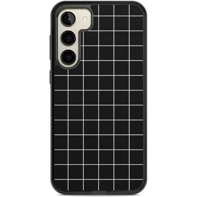 Simplistic Large Grid Pattern Black