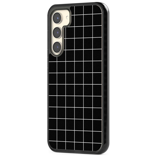 Simplistic Large Grid Pattern Black