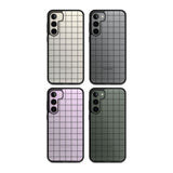 Simplistic Large Grid Pattern Black (Transparent)