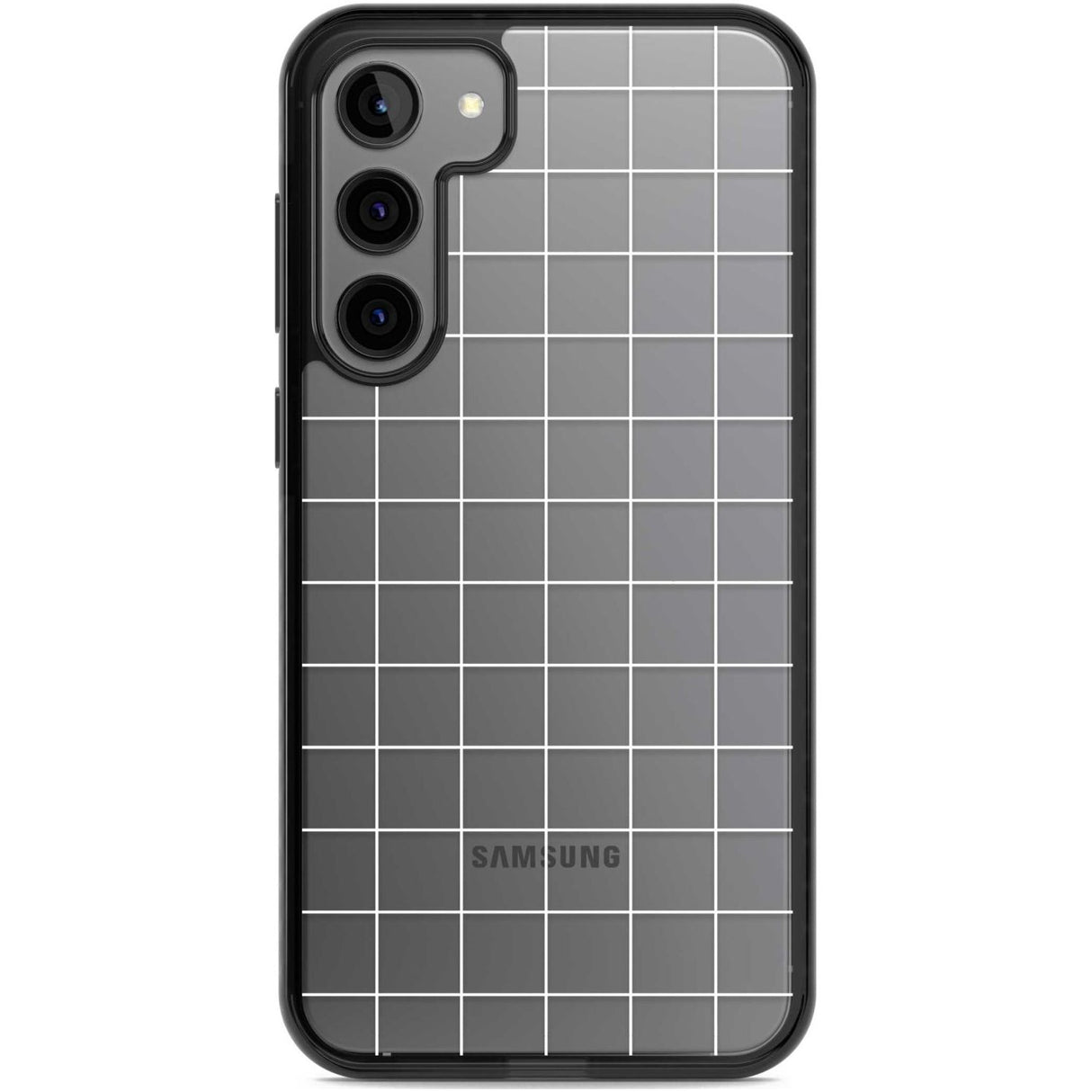 Simplistic Large Grid Pattern White (Transparent)