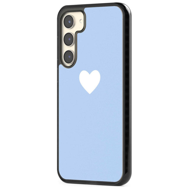 Single Heart Design: White & Baby Blue