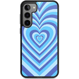 Blue Heart Illusion Phone Case Samsung S22 Plus / Black Impact Case,Samsung S23 Plus / Black Impact Case Blanc Space