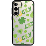 Lucky Irish Clover Phone Case Samsung S22 Plus / Black Impact Case,Samsung S23 Plus / Black Impact Case Blanc Space