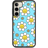 Daisy Faces Kawaii Pattern Phone Case Samsung S22 Plus / Black Impact Case,Samsung S23 Plus / Black Impact Case Blanc Space