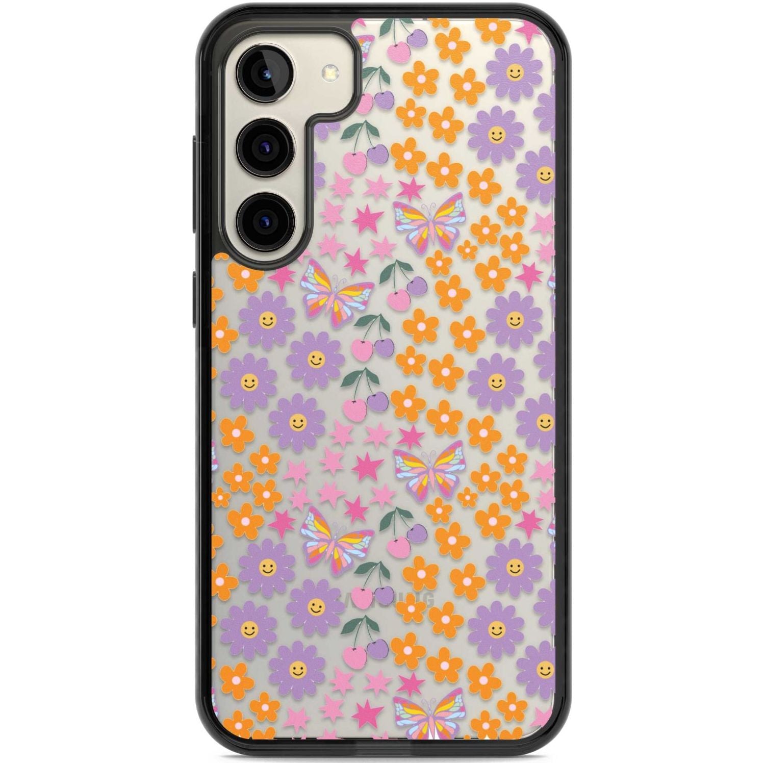 Botanical Bombardment Phone Case Samsung S22 Plus / Black Impact Case,Samsung S23 Plus / Black Impact Case Blanc Space