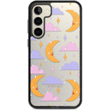 Moons & Clouds Phone Case Samsung S22 Plus / Black Impact Case,Samsung S23 Plus / Black Impact Case Blanc Space