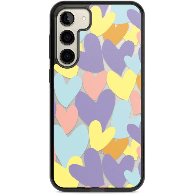 Pastel Hearts Phone Case Samsung S22 Plus / Black Impact Case,Samsung S23 Plus / Black Impact Case Blanc Space