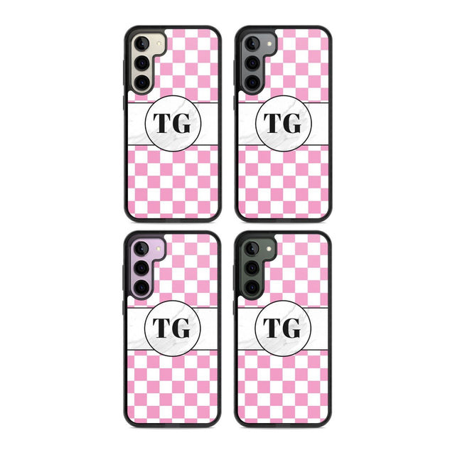 Personalised Monogrammed Pink Check Phone Case iPhone 15 Pro Max / Black Impact Case,iPhone 15 Plus / Black Impact Case,iPhone 15 Pro / Black Impact Case,iPhone 15 / Black Impact Case,iPhone 15 Pro Max / Impact Case,iPhone 15 Plus / Impact Case,iPhone 15 Pro / Impact Case,iPhone 15 / Impact Case,iPhone 15 Pro Max / Magsafe Black Impact Case,iPhone 15 Plus / Magsafe Black Impact Case,iPhone 15 Pro / Magsafe Black Impact Case,iPhone 15 / Magsafe Black Impact Case,iPhone 14 Pro Max / Black Impact Case,iPhone 1