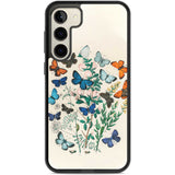 European Butterflies Phone Case Samsung S22 Plus / Black Impact Case,Samsung S23 Plus / Black Impact Case Blanc Space