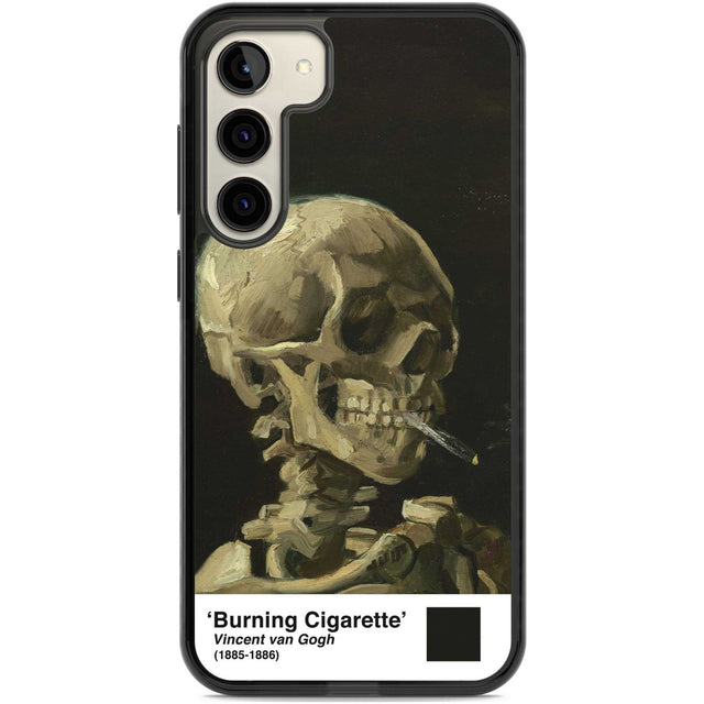 Skull of a Skeleton with Burning Cigarette