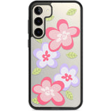 Funky Flowers Phone Case Samsung S22 Plus / Black Impact Case,Samsung S23 Plus / Black Impact Case Blanc Space