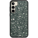 Green & Cream Terrazzo Pattern Phone Case Samsung S22 Plus / Black Impact Case,Samsung S23 Plus / Black Impact Case Blanc Space