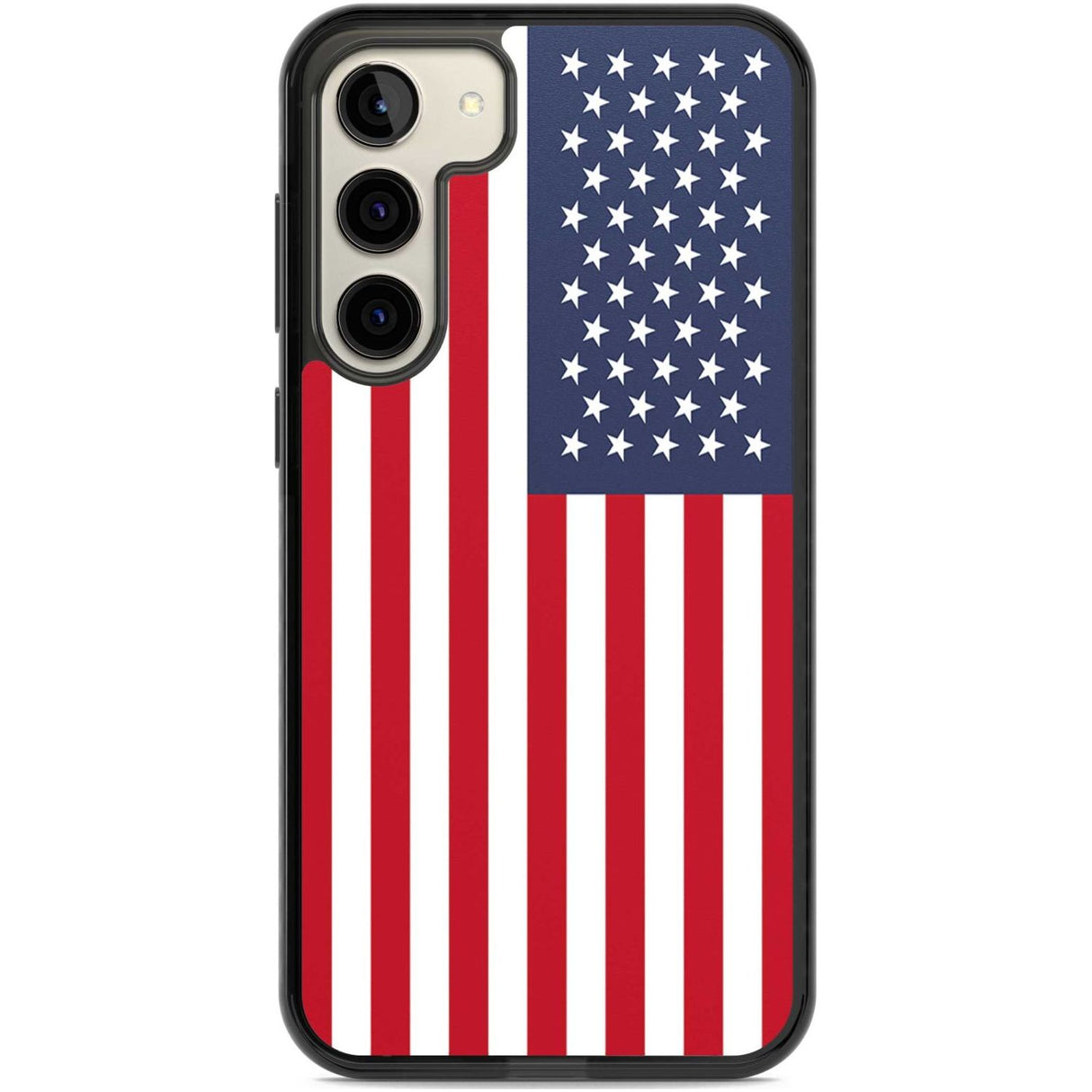 American Flag Phone Case Samsung S22 Plus / Black Impact Case,Samsung S23 Plus / Black Impact Case Blanc Space