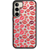 Lips Pattern Phone Case Samsung S22 Plus / Black Impact Case,Samsung S23 Plus / Black Impact Case Blanc Space