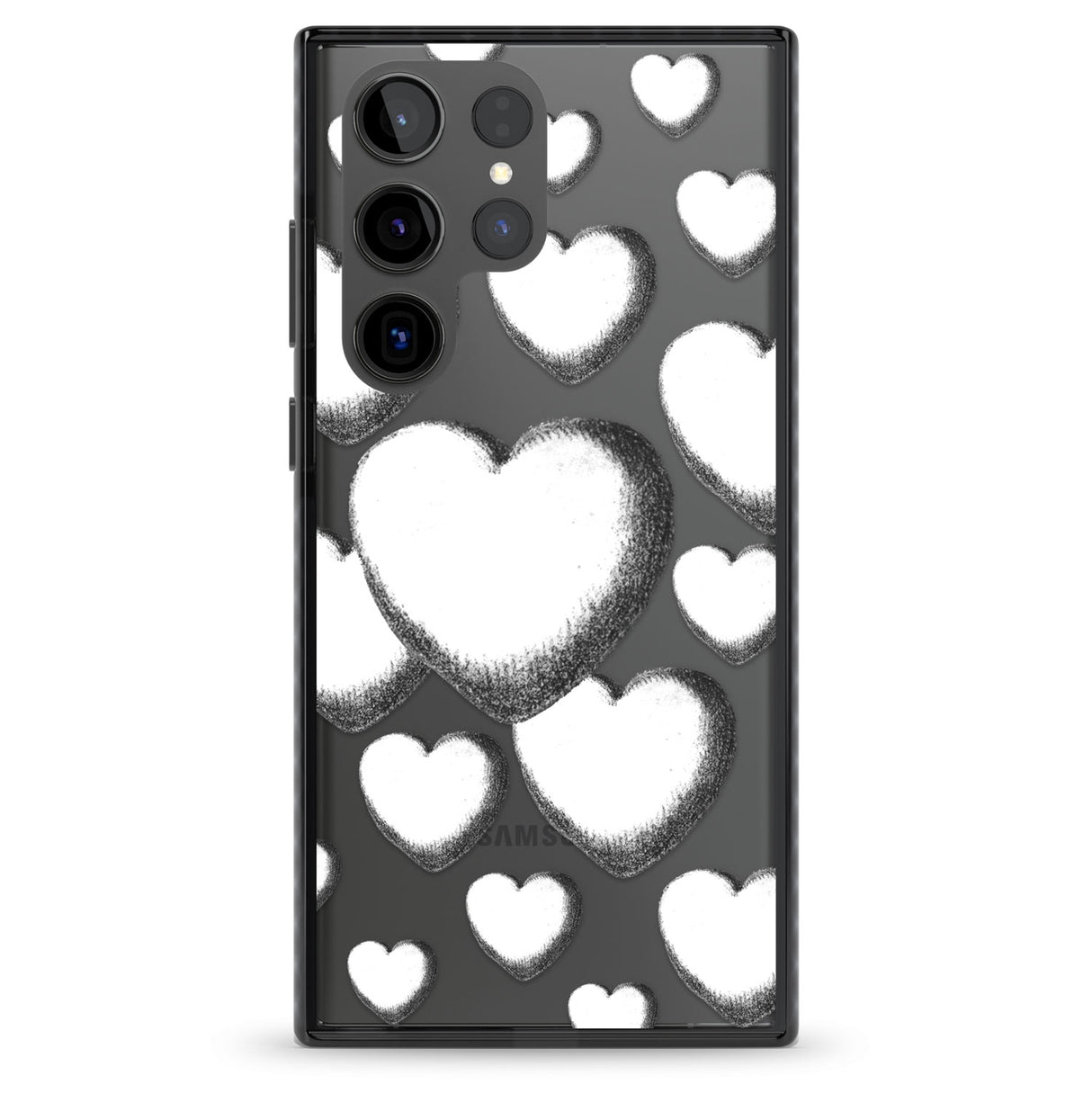 Hand-Drawn Hearts Impact Phone Case for Samsung Galaxy S24 Ultra , Samsung Galaxy S23 Ultra, Samsung Galaxy S22 Ultra