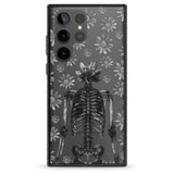 Skeleton Flower Impact Phone Case for Samsung Galaxy S24 Ultra , Samsung Galaxy S23 Ultra, Samsung Galaxy S22 Ultra