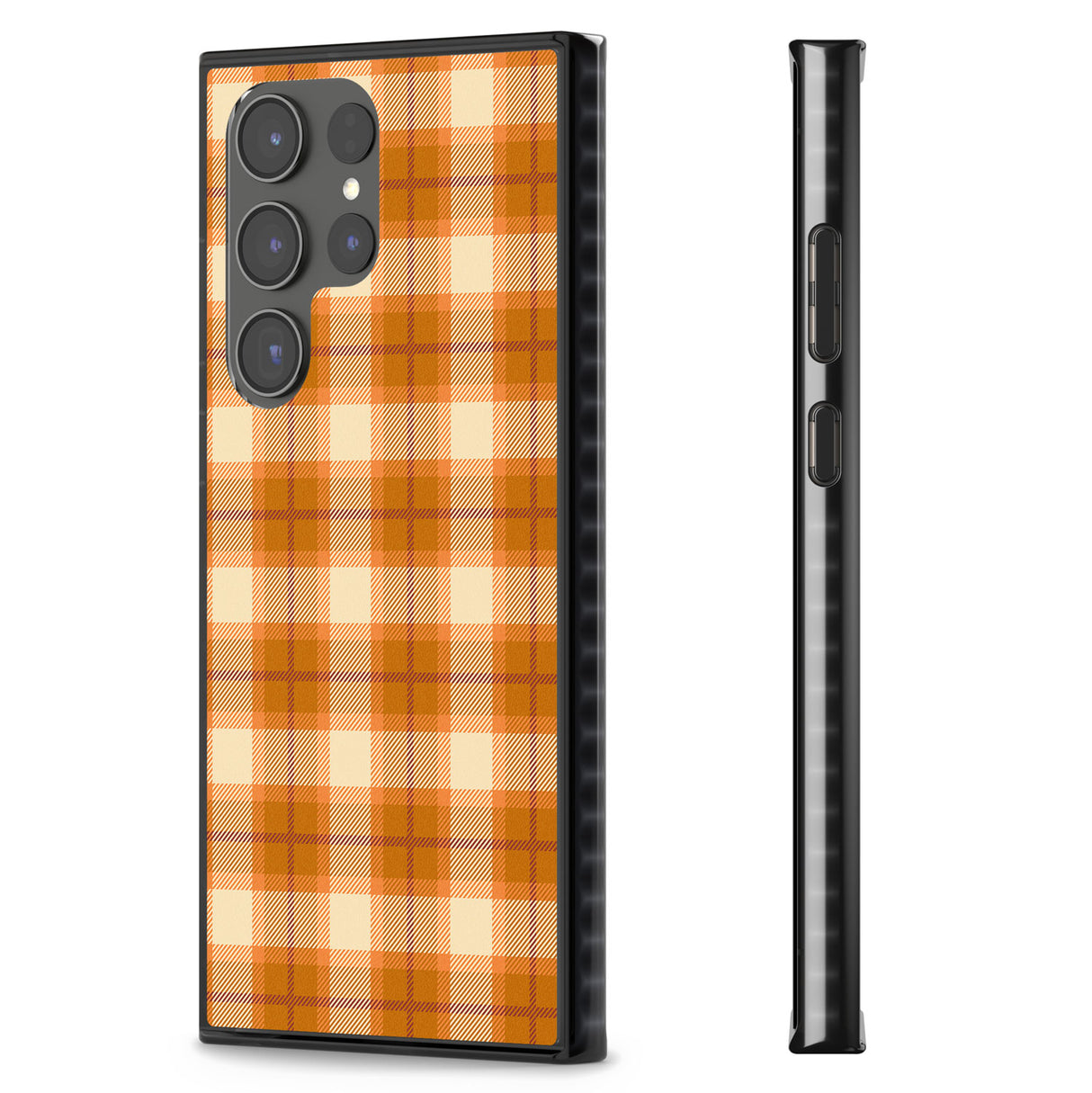 Pumpkin Plaid Impact Phone Case for Samsung Galaxy S24 Ultra , Samsung Galaxy S23 Ultra, Samsung Galaxy S22 Ultra