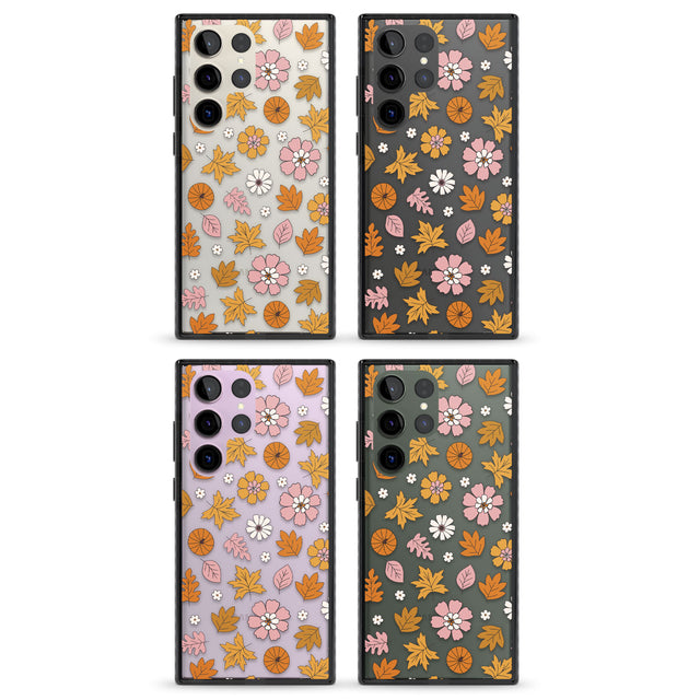 Autumn Leaves and Flowers Impact Phone Case for Samsung Galaxy S24 Ultra , Samsung Galaxy S23 Ultra, Samsung Galaxy S22 Ultra