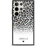 Personalised Pastel Leopard Spots Custom Phone Case Samsung S22 Ultra / Black Impact Case,Samsung S23 Ultra / Black Impact Case Blanc Space