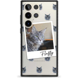 Personalised Maine Coon Photo Custom Phone Case Samsung S22 Ultra / Black Impact Case,Samsung S23 Ultra / Black Impact Case Blanc Space