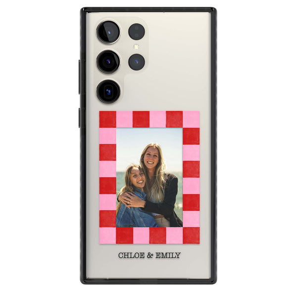Personalised Bubblegum Check Photo