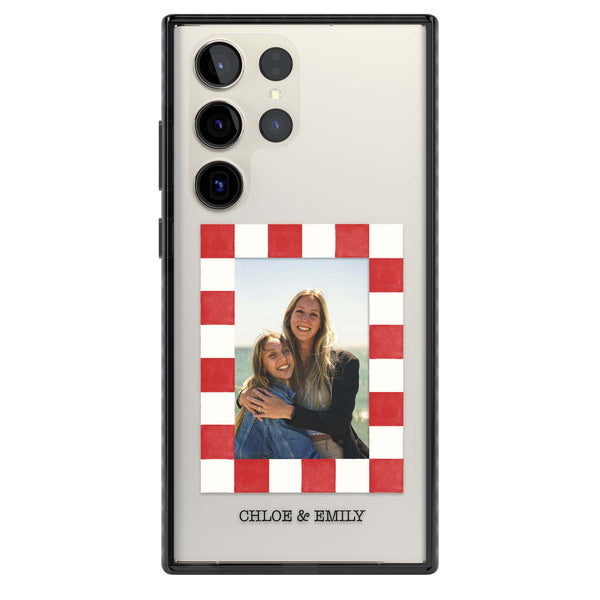 Personalised Red Check Photo