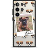 Personalised Boxer - Dog Photo Custom Phone Case Samsung S22 Ultra / Black Impact Case,Samsung S23 Ultra / Black Impact Case Blanc Space