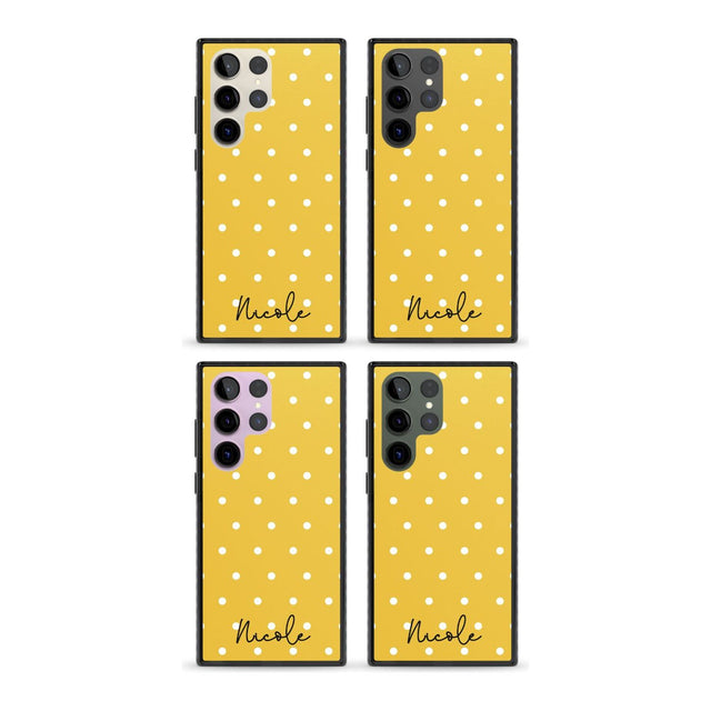 Personalised Yellow Polka Dot Custom Phone Case iPhone 15 Pro Max / Black Impact Case,iPhone 15 Plus / Black Impact Case,iPhone 15 Pro / Black Impact Case,iPhone 15 / Black Impact Case,iPhone 15 Pro Max / Impact Case,iPhone 15 Plus / Impact Case,iPhone 15 Pro / Impact Case,iPhone 15 / Impact Case,iPhone 15 Pro Max / Magsafe Black Impact Case,iPhone 15 Plus / Magsafe Black Impact Case,iPhone 15 Pro / Magsafe Black Impact Case,iPhone 15 / Magsafe Black Impact Case,iPhone 14 Pro Max / Black Impact Case,iPhone 